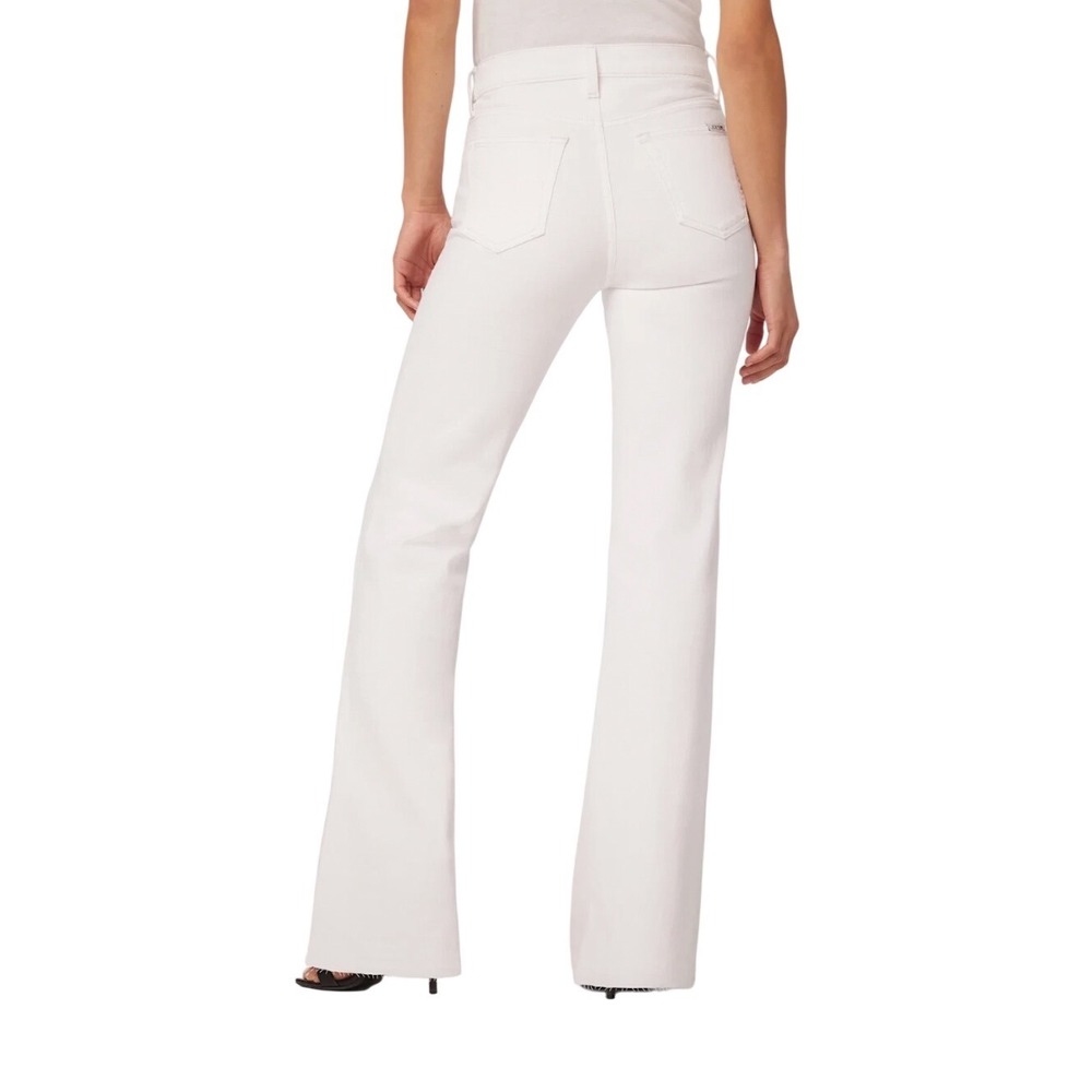 Joe's Jeans Lupita High Rise Flare Jeans White Sz 27 Stretch Wide Leg 70s Style